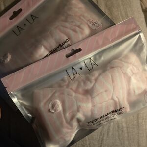 Pink Teddy Headbands 2x